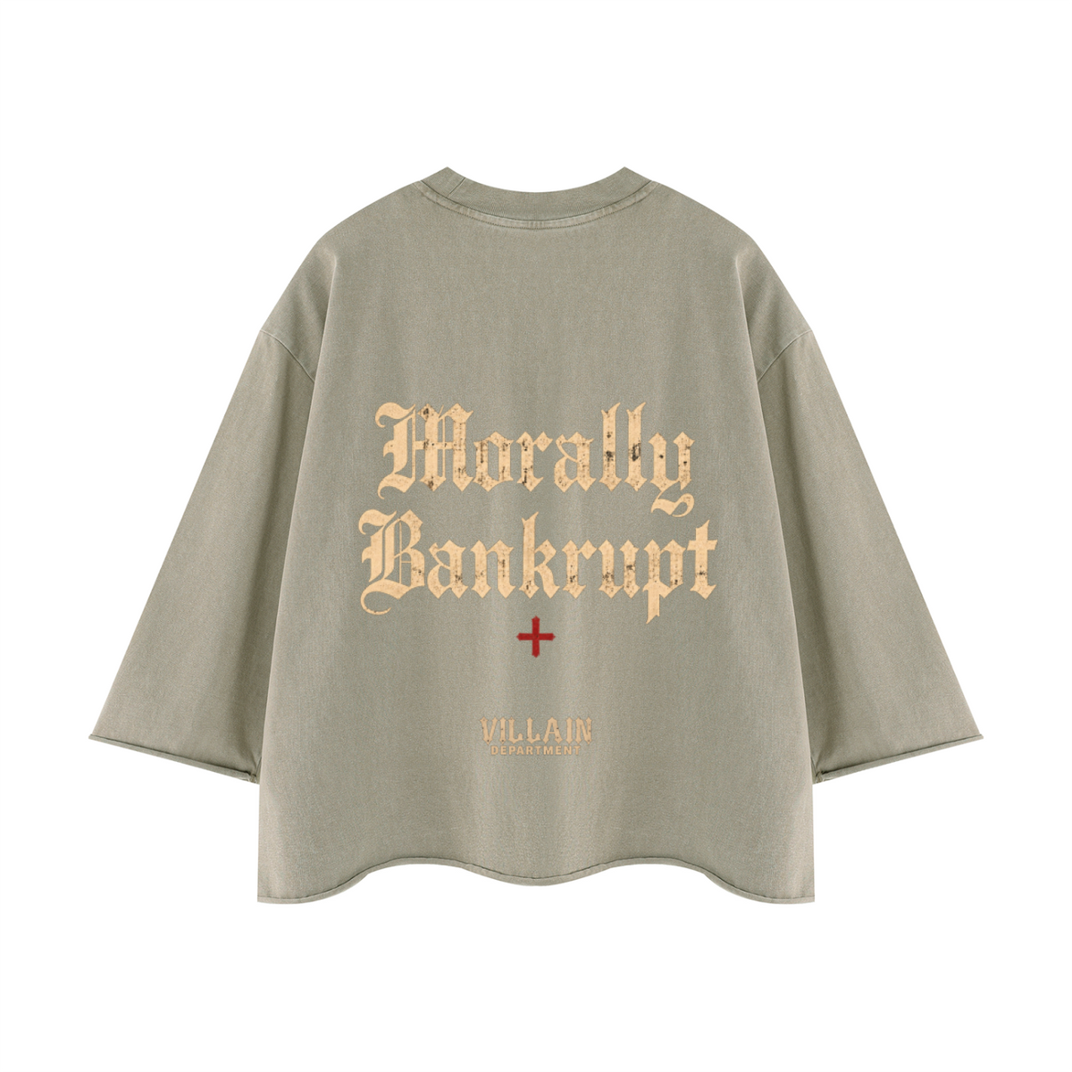 FAKE OUTRAGE - Raw Hem Boxy T-Shirt