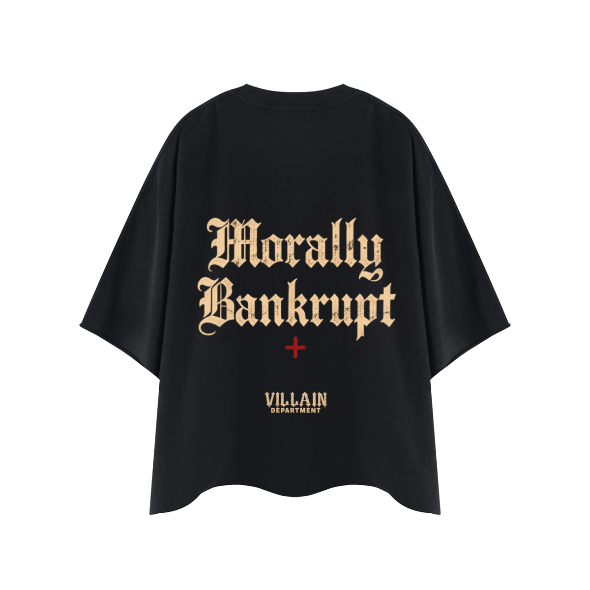 FAKE OUTRAGE - Heavyweight Boxy Raw Edge T-Shirt