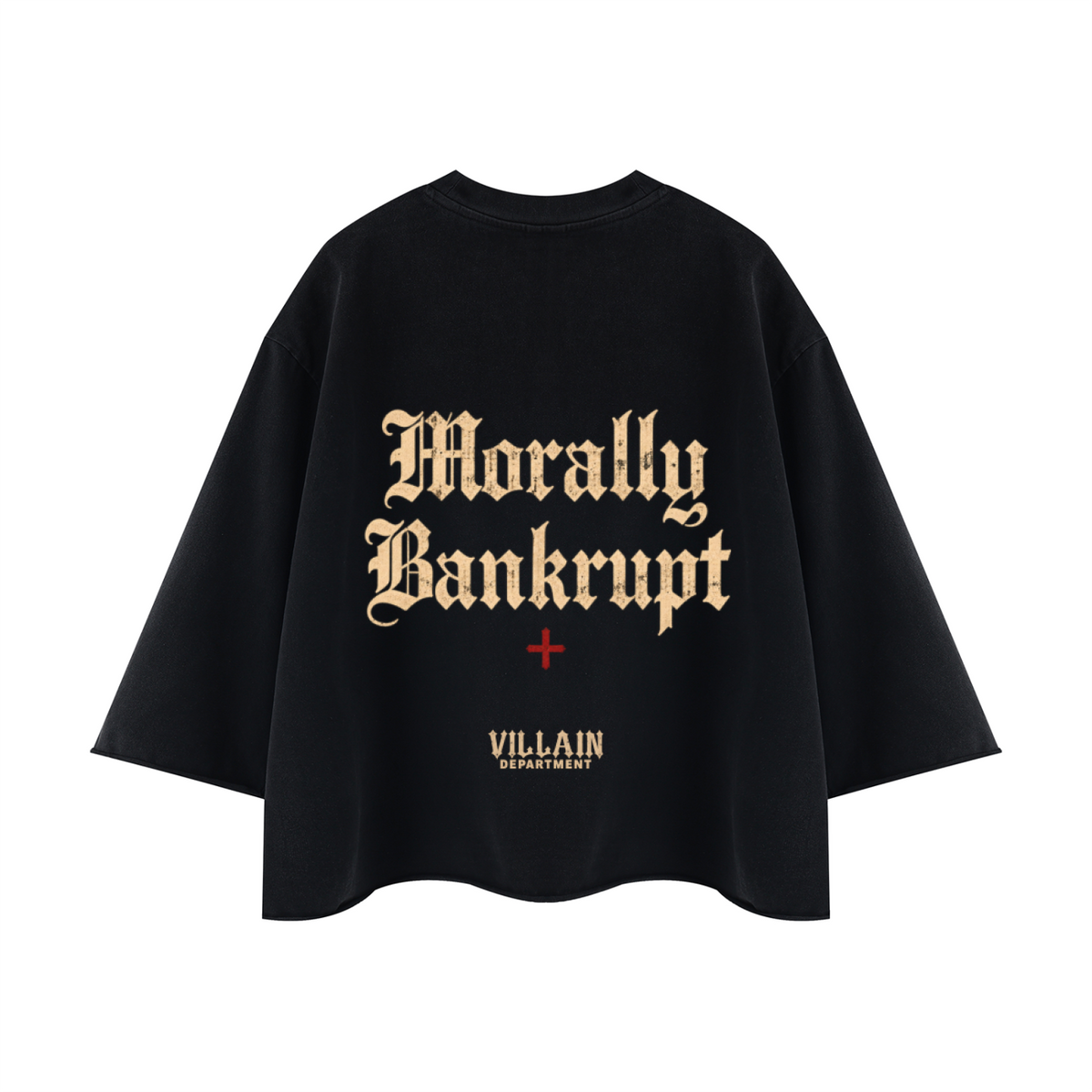 FAKE OUTRAGE - Raw Hem Boxy T-Shirt